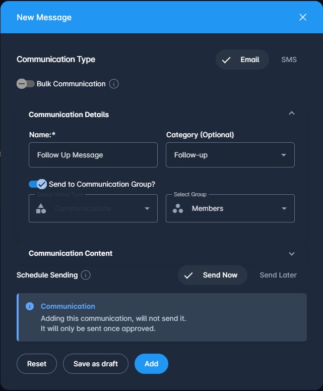 communication create short